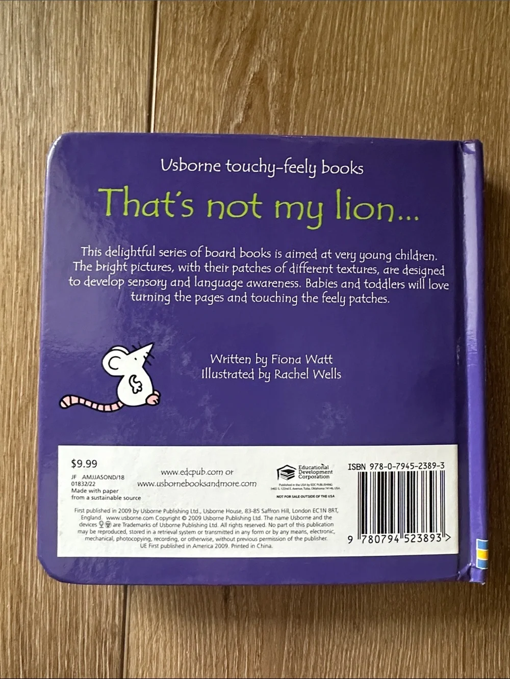 Usborne That's Not My Lion Touchy-Feely Board Book - Purple & Yellow